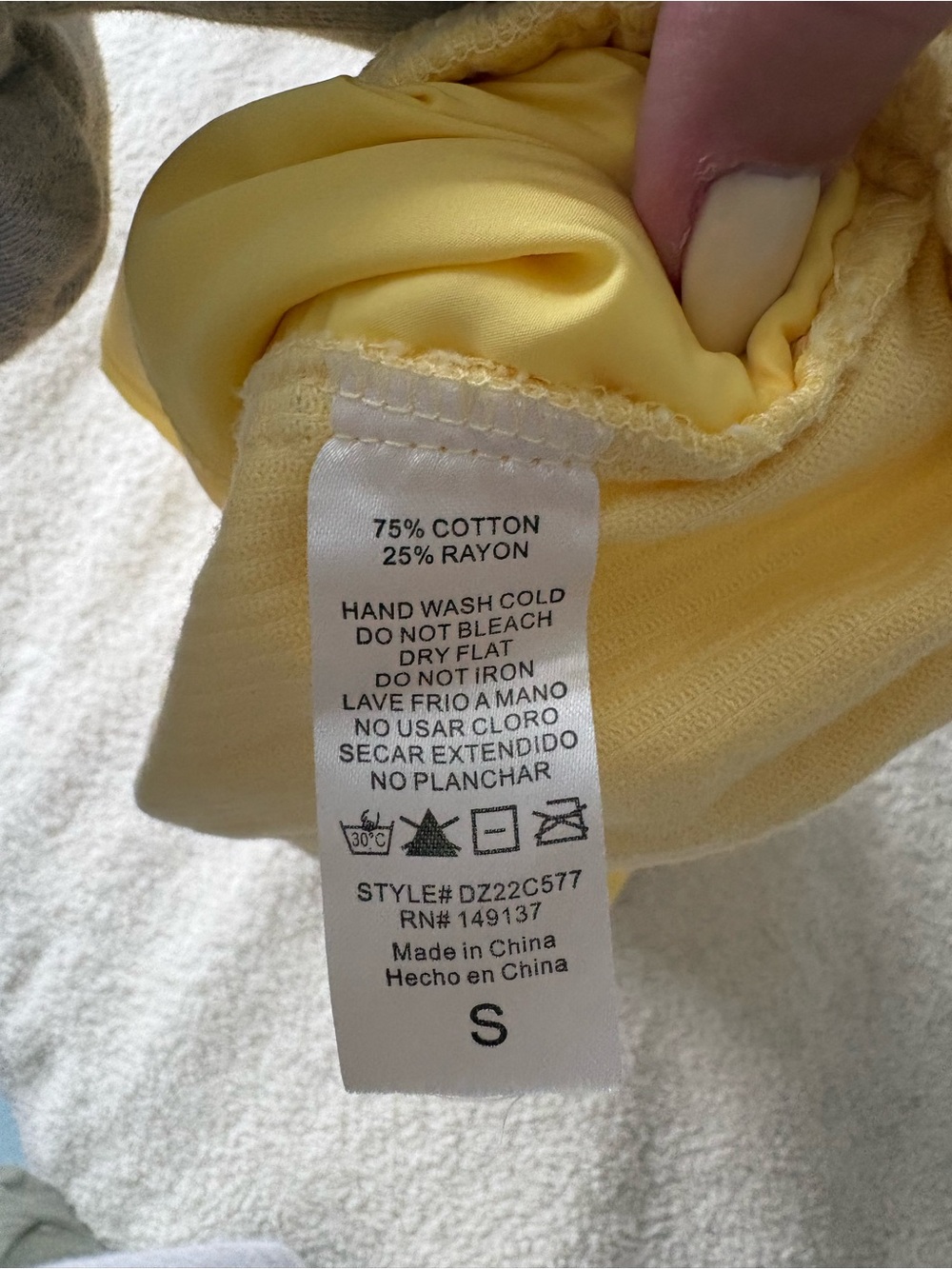 Double Zero Yellow Ribbed Shorts - Picture 4 of 4